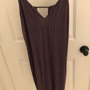 Purple and navy print dress